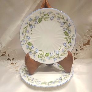 Set of 2, BREAD PLATES Shelley HAREBELL Vintage